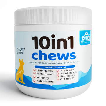 Multifunctional Nutritional Supplements For Dogs - Supports Liver, Skin, Gut, Immunity, Heart, Antioxidant, Performance, Joint Health, And Overall Wellness With Delicious Chicken Flavor 300g