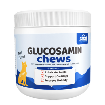 Delicious Beef Flavored Glucosamine Chewable Tablets - Hip and joint supplement for all canines - Supports healthy joints, bones, and overall health - Easy to digest Made with all-natural, wholesome ingredients and no artificial preservatives