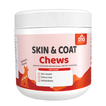 Skin & Coat support Salmon Omega Oil soft Chews For Dogs ,Shiny Coats Dog Skin Allergy Relief for Dogs Itching Reduce Shedding EPA & DHA Fatty Acids Salmon Oil Supplement 300g (10.6oz)
