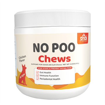 [Probiotic Stool Eating Deterrent] 200 Advance Chew No Poo Bites - Stool Eating Deterrent Soft Chews for Dogs - Premium Probiotic Gut, Periodontal & Immune System Support